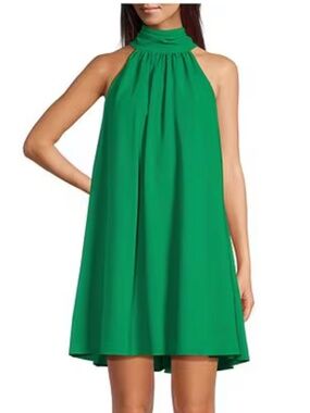 NWOT Badgley Mischka Emerald Green Trapeze Dress – Elegant & Timeless